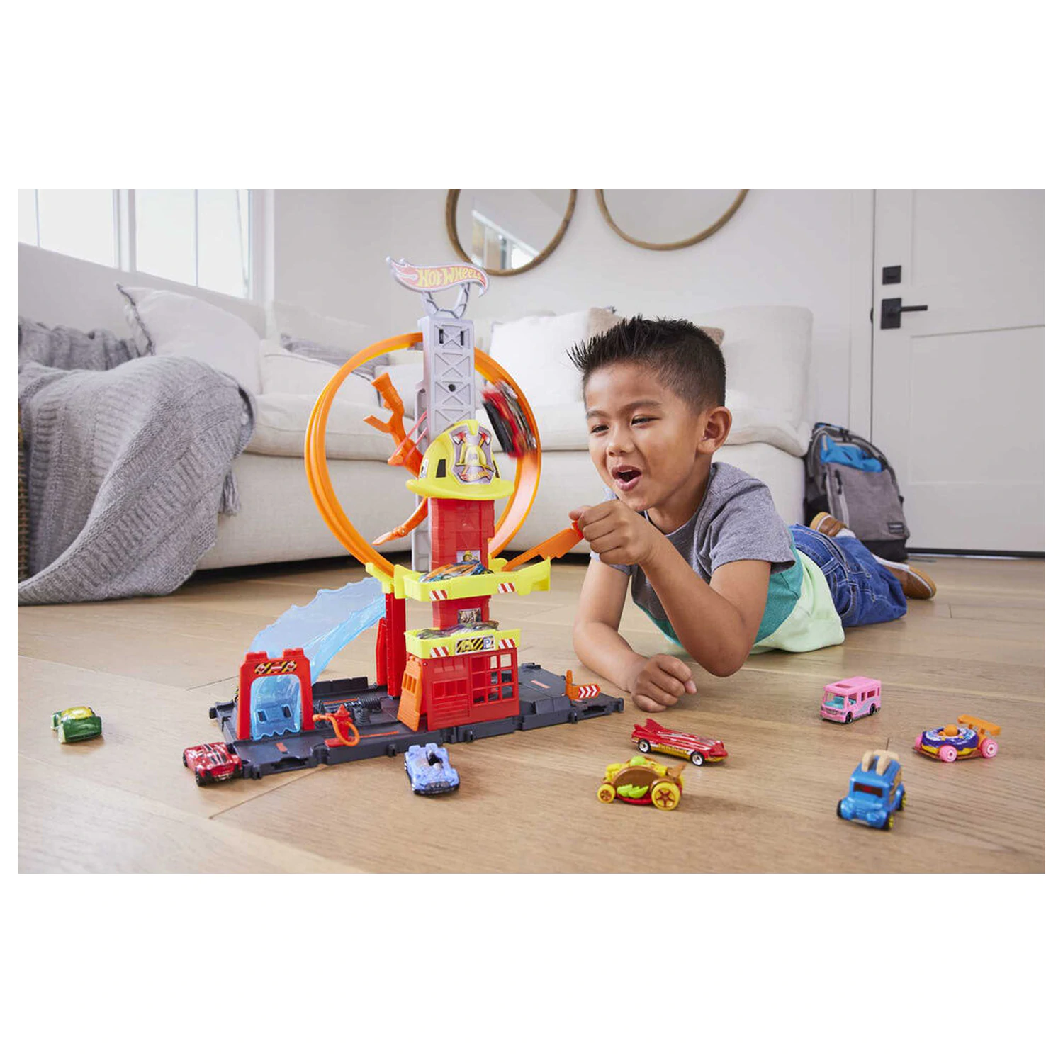 Hot Wheels City Super požární stanice herní set fotografii produktu