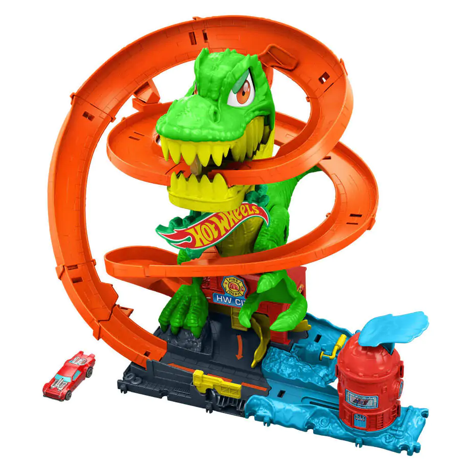 Hot Wheels City T-Rex Blaze Battle hrací set fotografii produktu