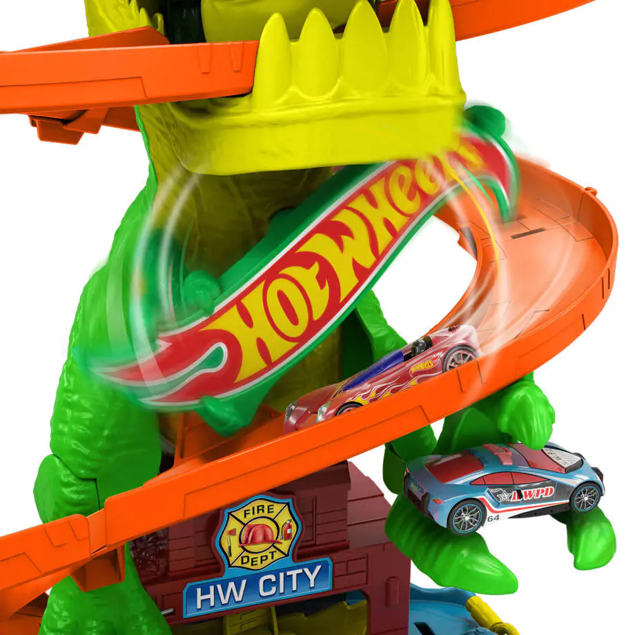 Hot Wheels City T-Rex Blaze Battle hrací set fotografii produktu