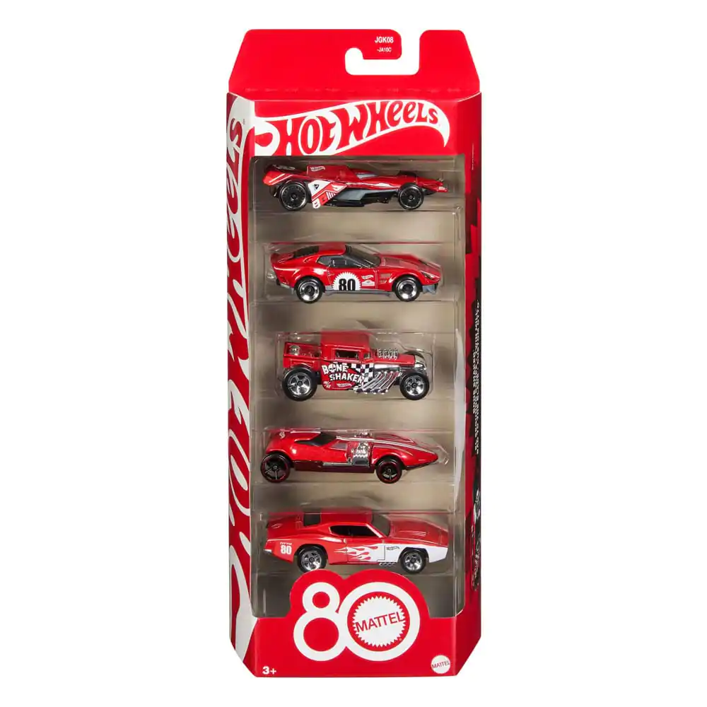 Hot Wheels Diecast Vehicle 5-Pack 1/64 80. výročí - sada 5 vozidel fotografii produktu
