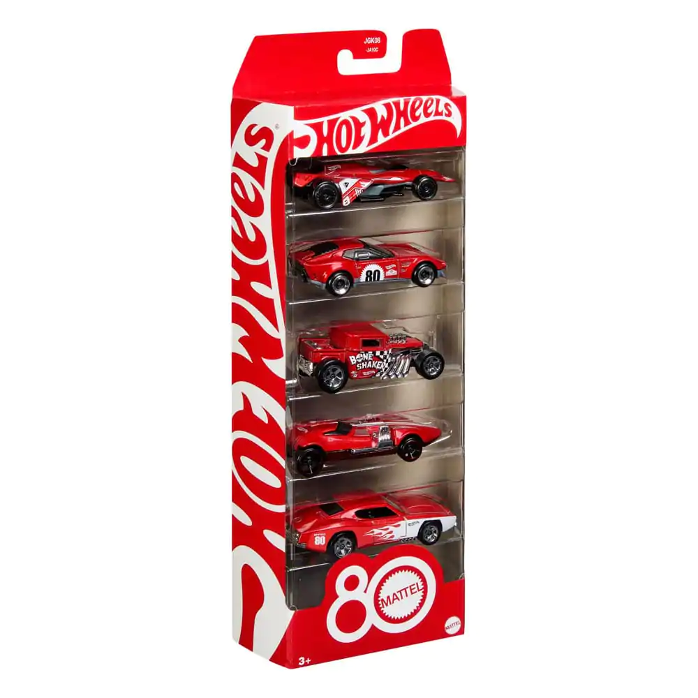 Hot Wheels Diecast Vehicle 5-Pack 1/64 80. výročí - sada 5 vozidel fotografii produktu
