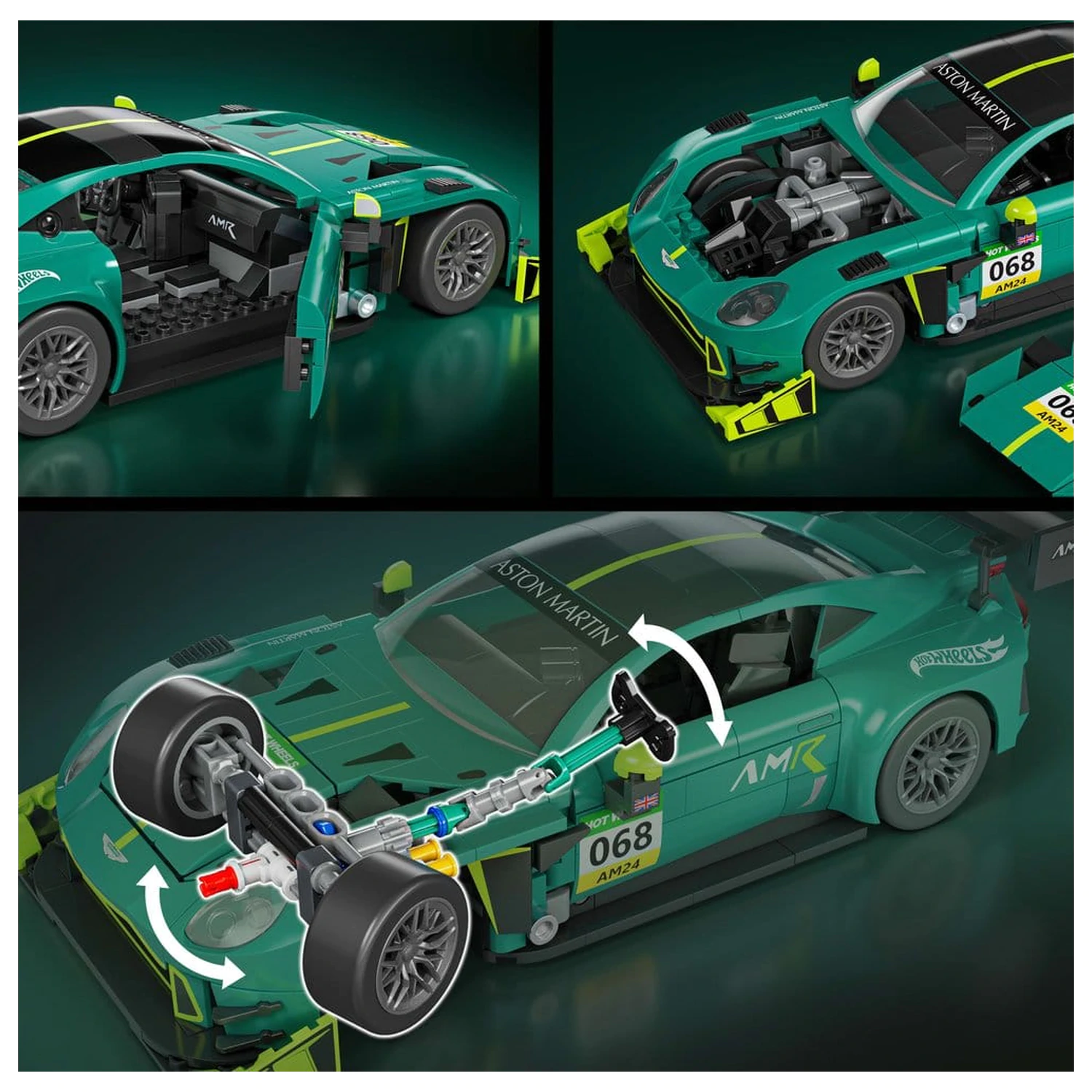 Hot Wheels Elite Mattel Brick Shop Stavebnice 1/16 '24 Aston Martin Vantage GT3 fotografii produktu