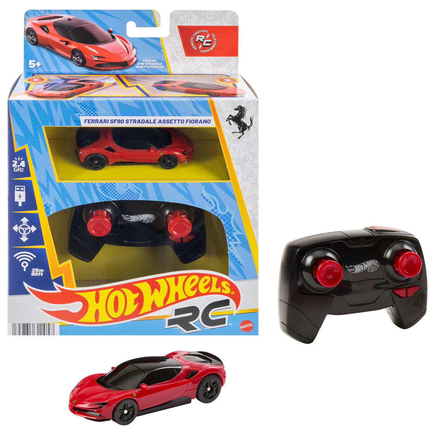 Hot Wheels Ferrari SF90 Rádiem řízené auto fotografii produktu