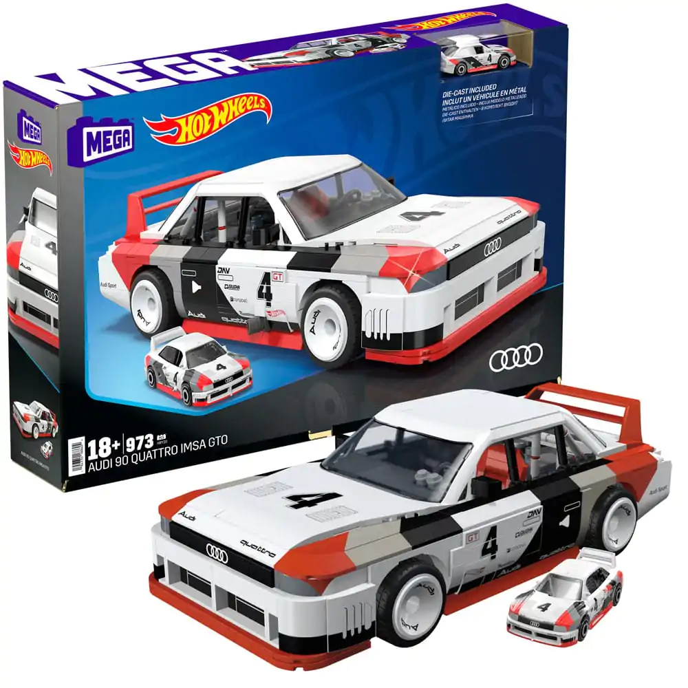 Hot Wheels MEGA Stavebnice 1/15 Audi 90 Quattro IMSA GTO 29 cm fotografii produktu