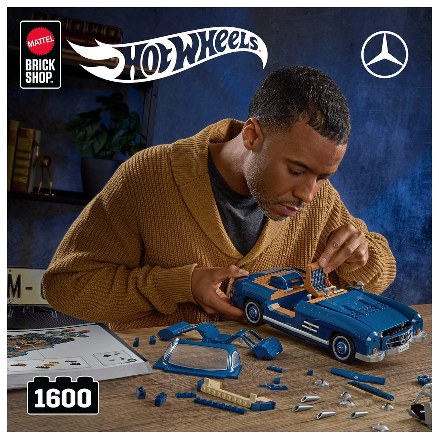 Hot Wheels Mercedes 300SL Premium konstrukční sada fotografii produktu