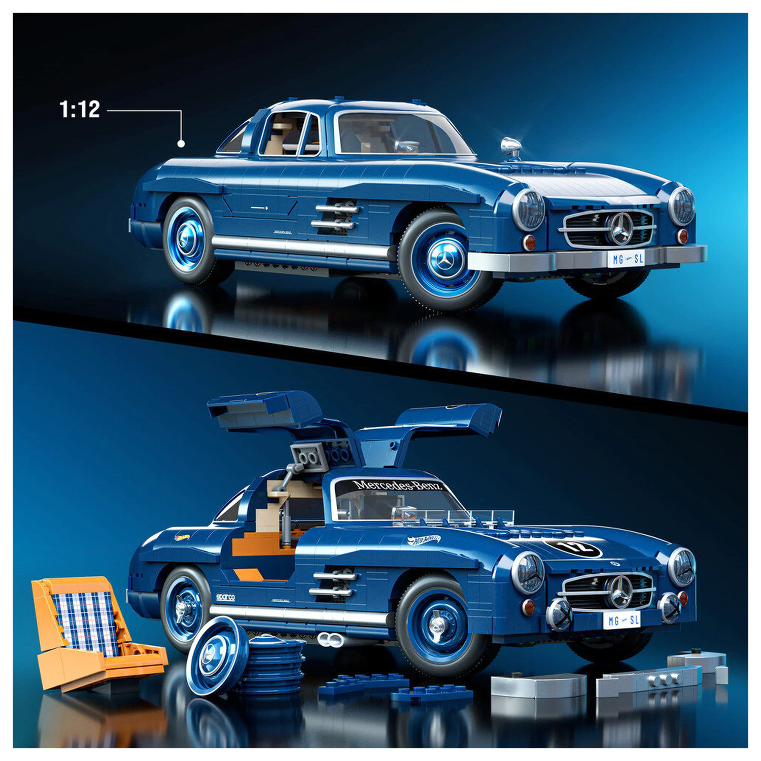 Hot Wheels Mercedes 300SL Premium konstrukční sada fotografii produktu