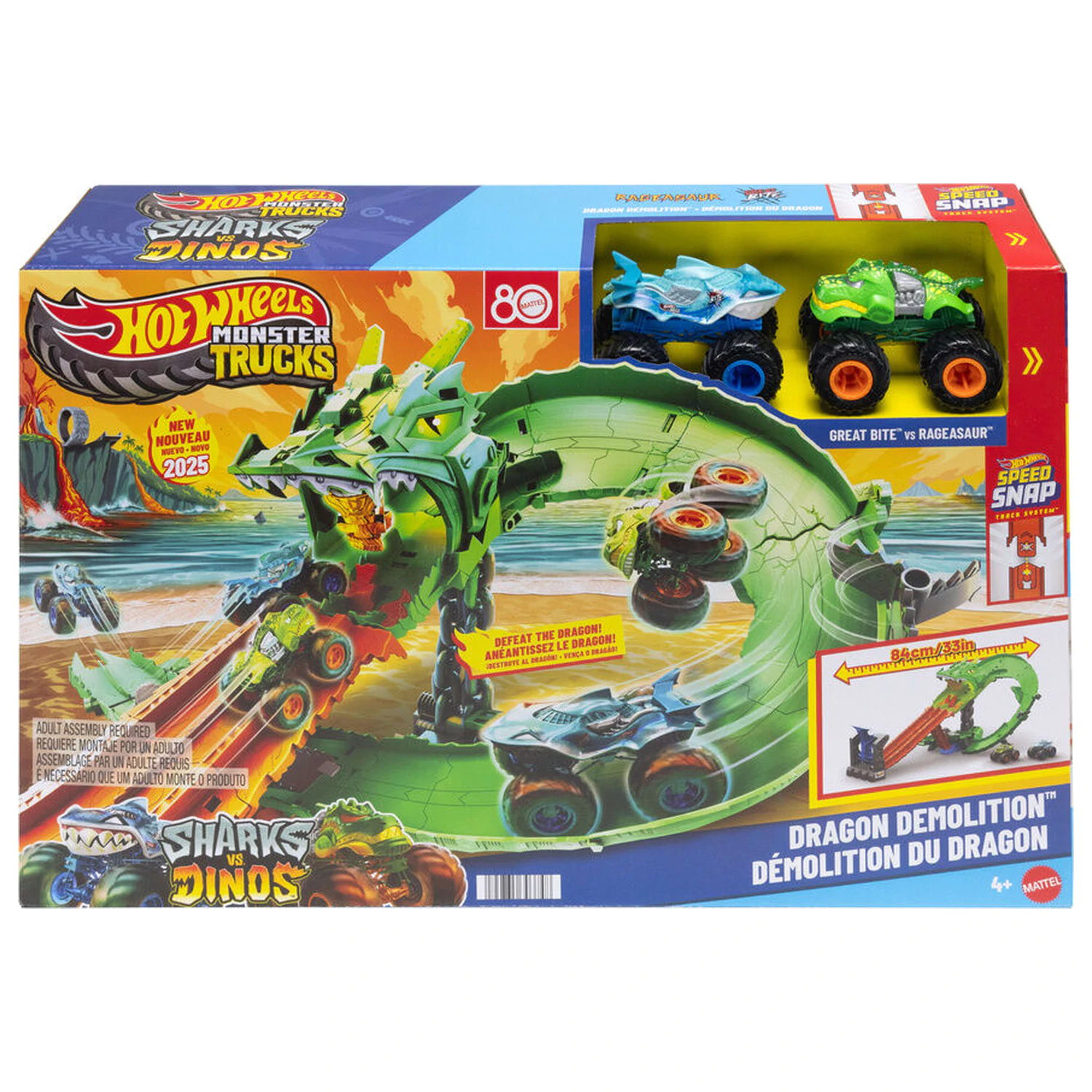 Hot Wheels Monster Trucks Dragon Demolition fotografii produktu