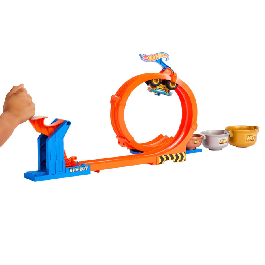 Hot Wheels Monster Trucks Loop and Flip Trophy Challenge Hrací sada fotografii produktu