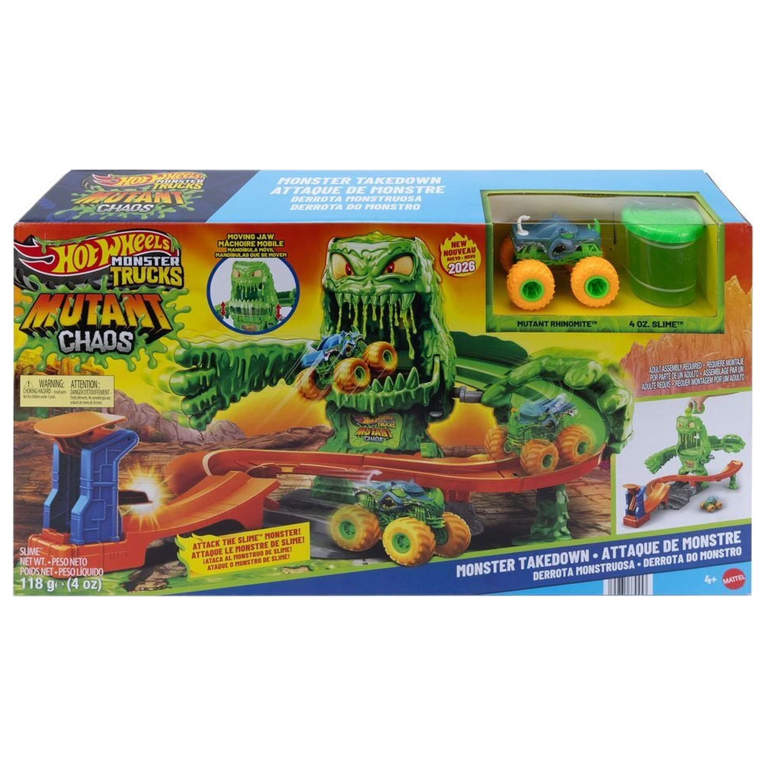 Hot Wheels Monster Trucks Mutant Chaos Monster Takedown herní set fotografii produktu