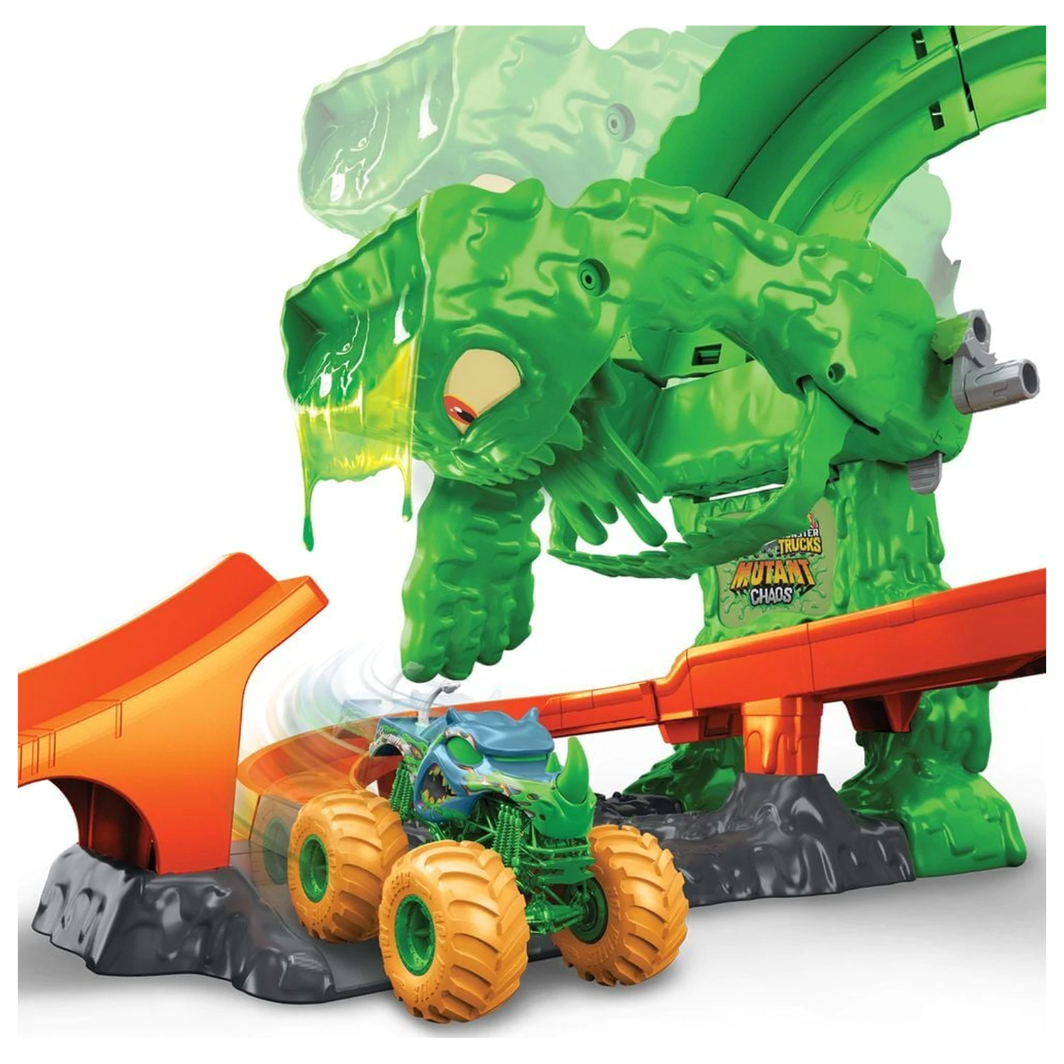 Hot Wheels Monster Trucks Mutant Chaos Monster Takedown herní set fotografii produktu