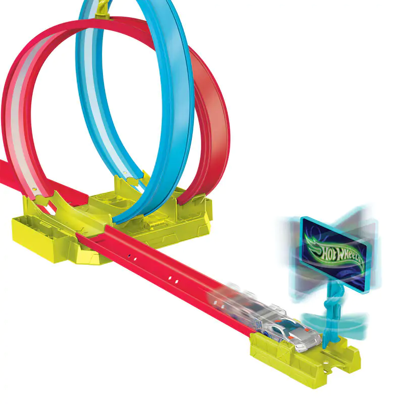 Hot Wheels Neon Speeders Laser Stunt Slamway dráha fotografii produktu