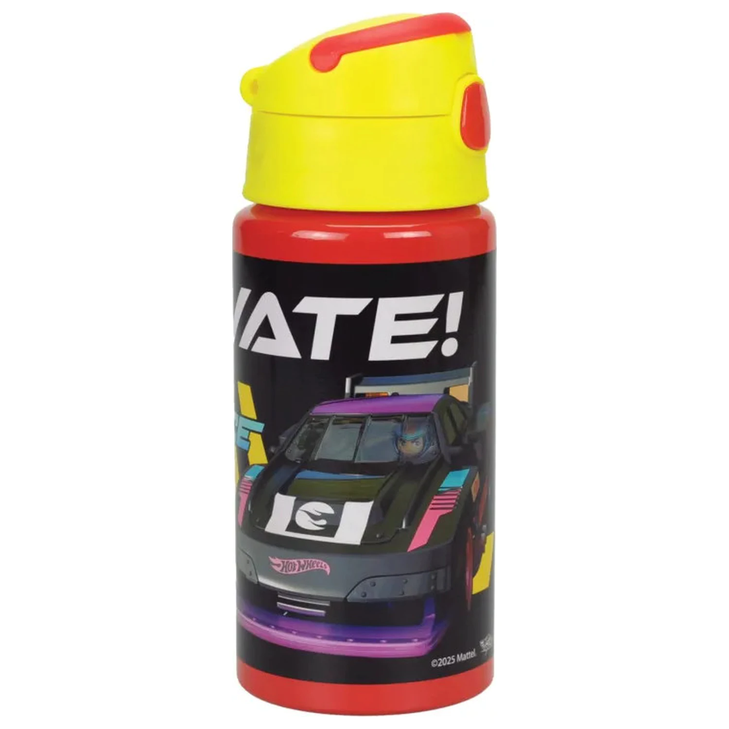 Hot Wheels Race hliníková lahev s brčkem a závěsem 500 ml fotografii produktu