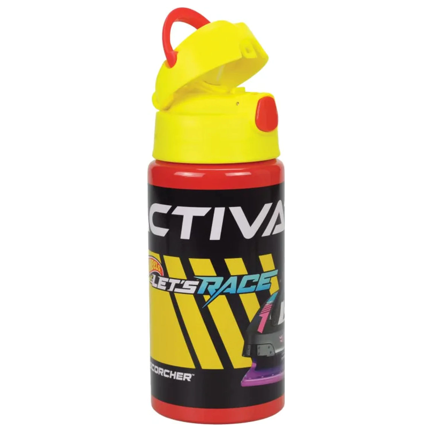 Hot Wheels Race hliníková lahev s brčkem a závěsem 500 ml fotografii produktu