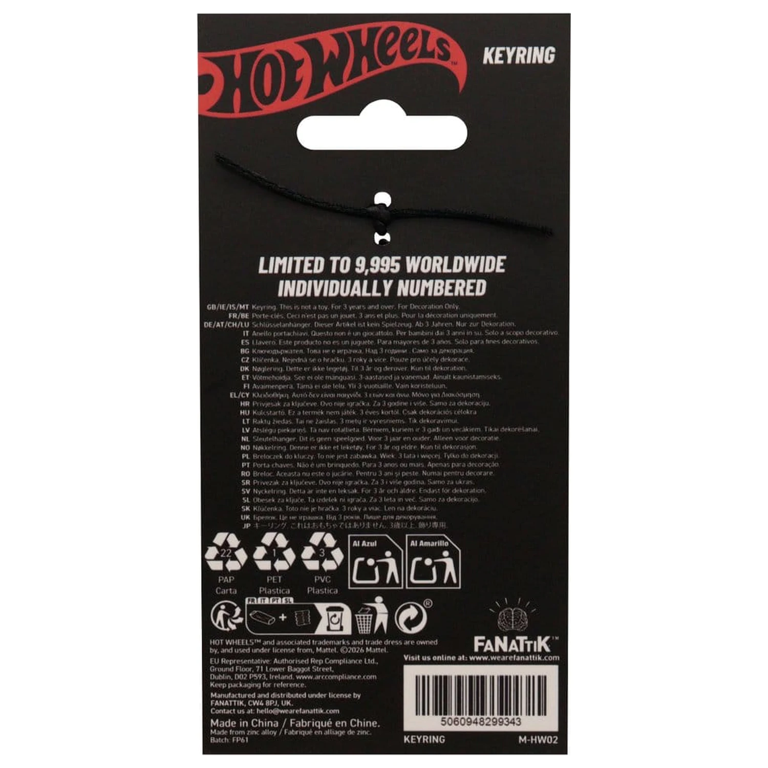 Hot Wheels Klíčenka Race 'Em Collect 'Em Limitovaná edice fotografii produktu