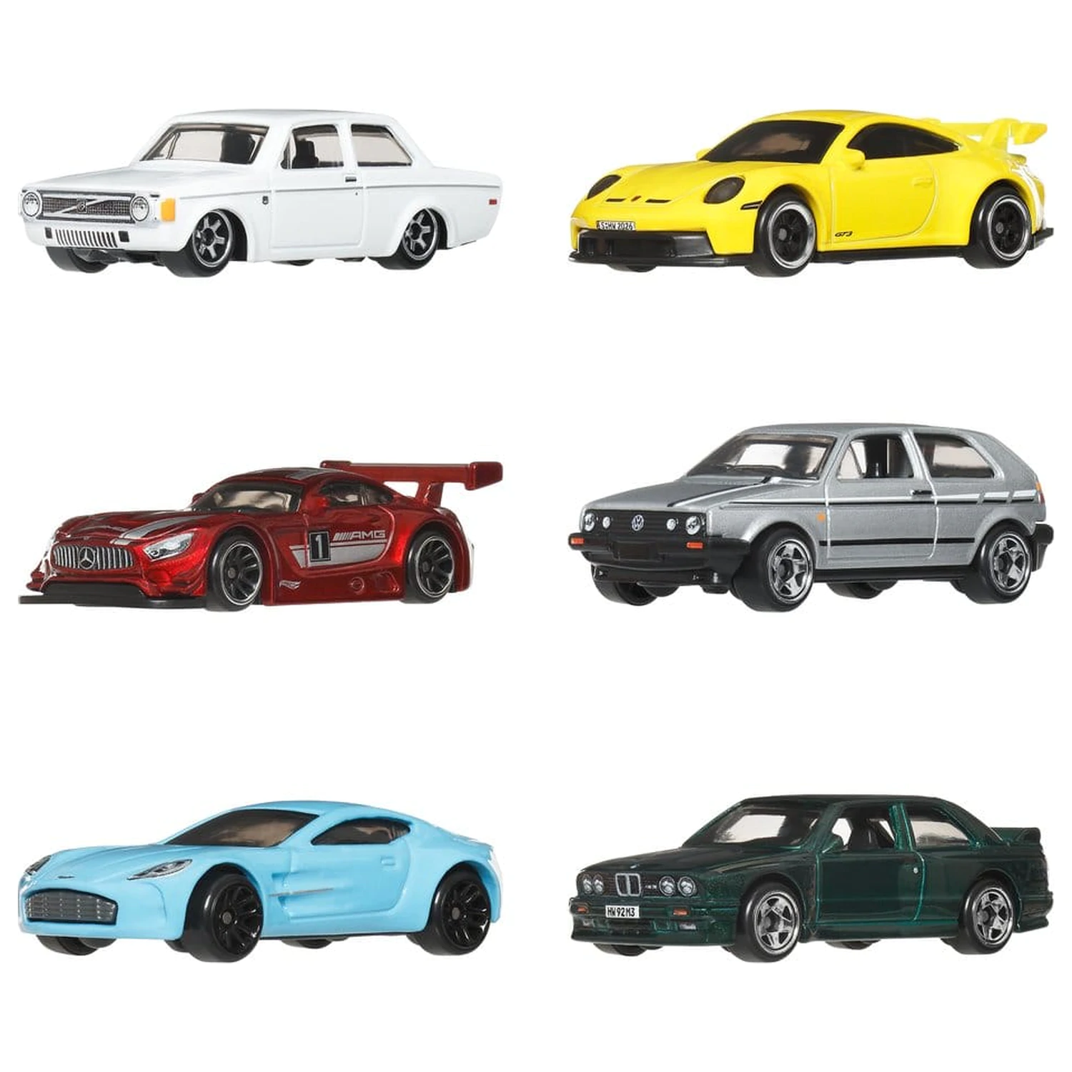 Hot Wheels Silver Series Die-Cast vozidlo, balení 6 kusů, 1/64, Euro styl fotografii produktu