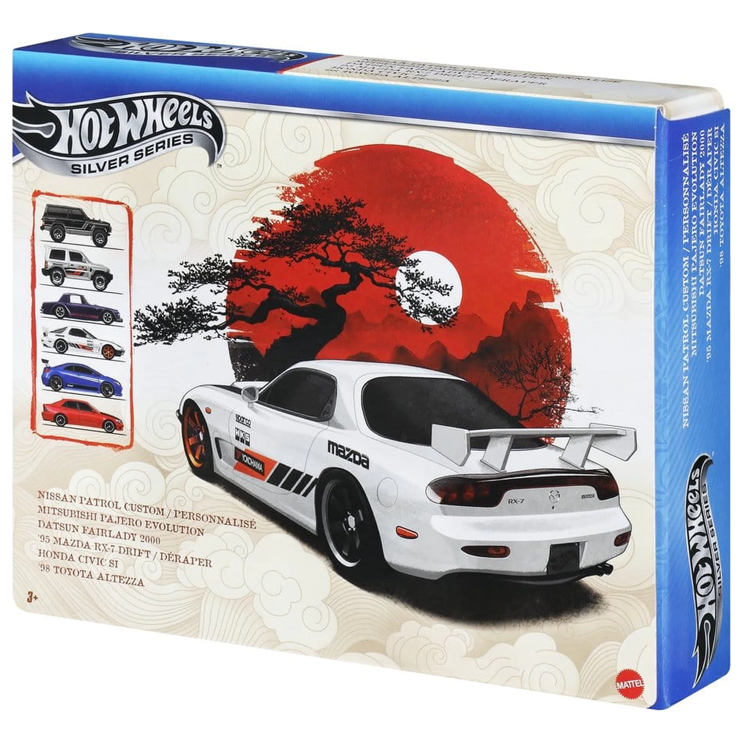Hot Wheels Silver Series Kovové vozidlo 6-Pack 1/64 Streets of Japan fotografii produktu