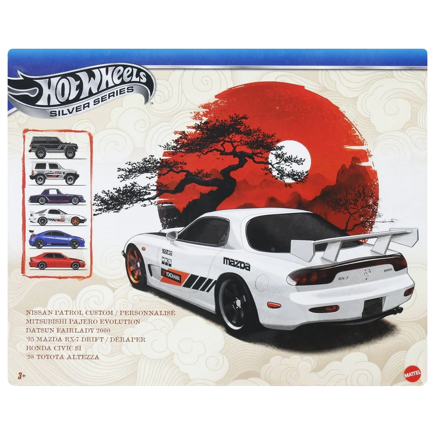 Hot Wheels Silver Series Kovové vozidlo 6-Pack 1/64 Streets of Japan fotografii produktu
