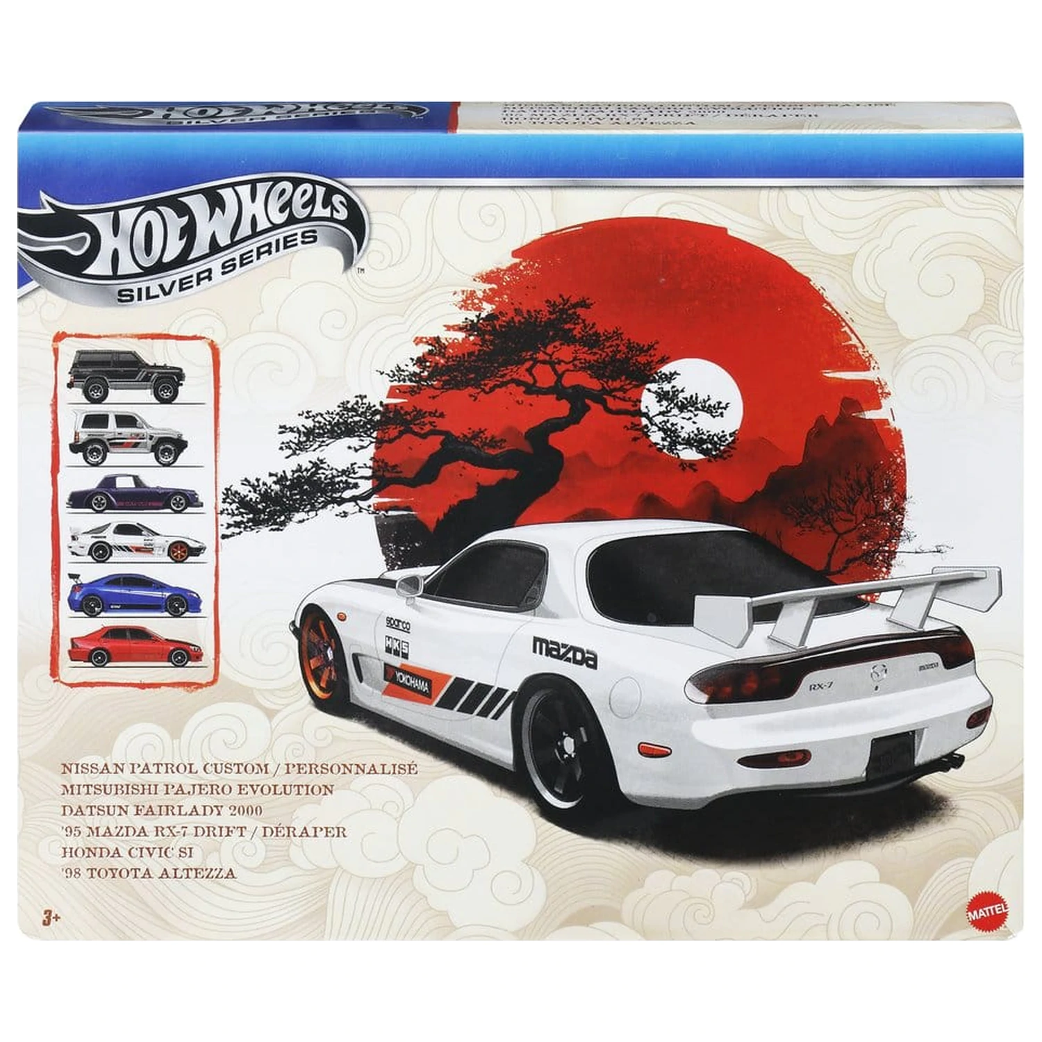 Hot Wheels Silver Series Kovové vozidlo 6-Pack 1/64 Streets of Japan fotografii produktu