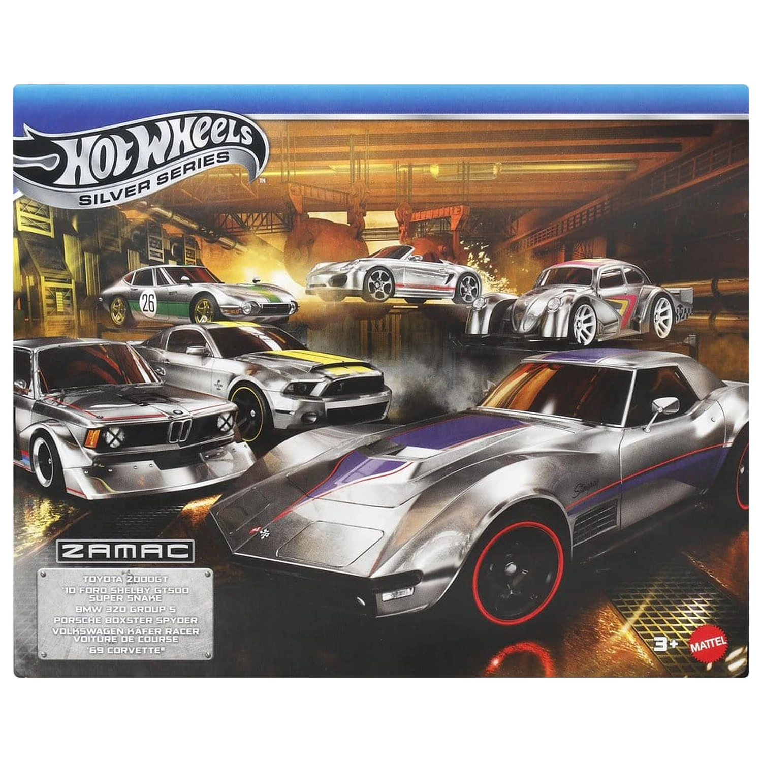 Hot Wheels Silver Series Kovové Vozidlo 6-Pack 1/64 ZAMAC fotografii produktu