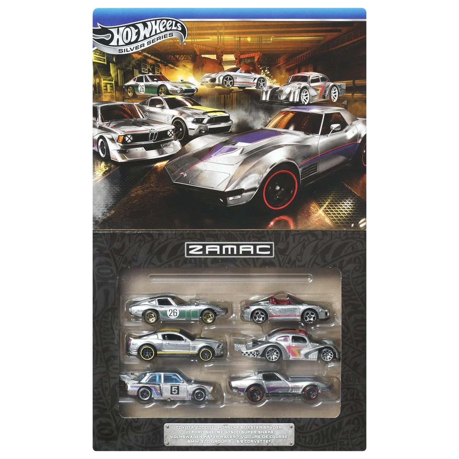 Hot Wheels Silver Series Kovové Vozidlo 6-Pack 1/64 ZAMAC fotografii produktu