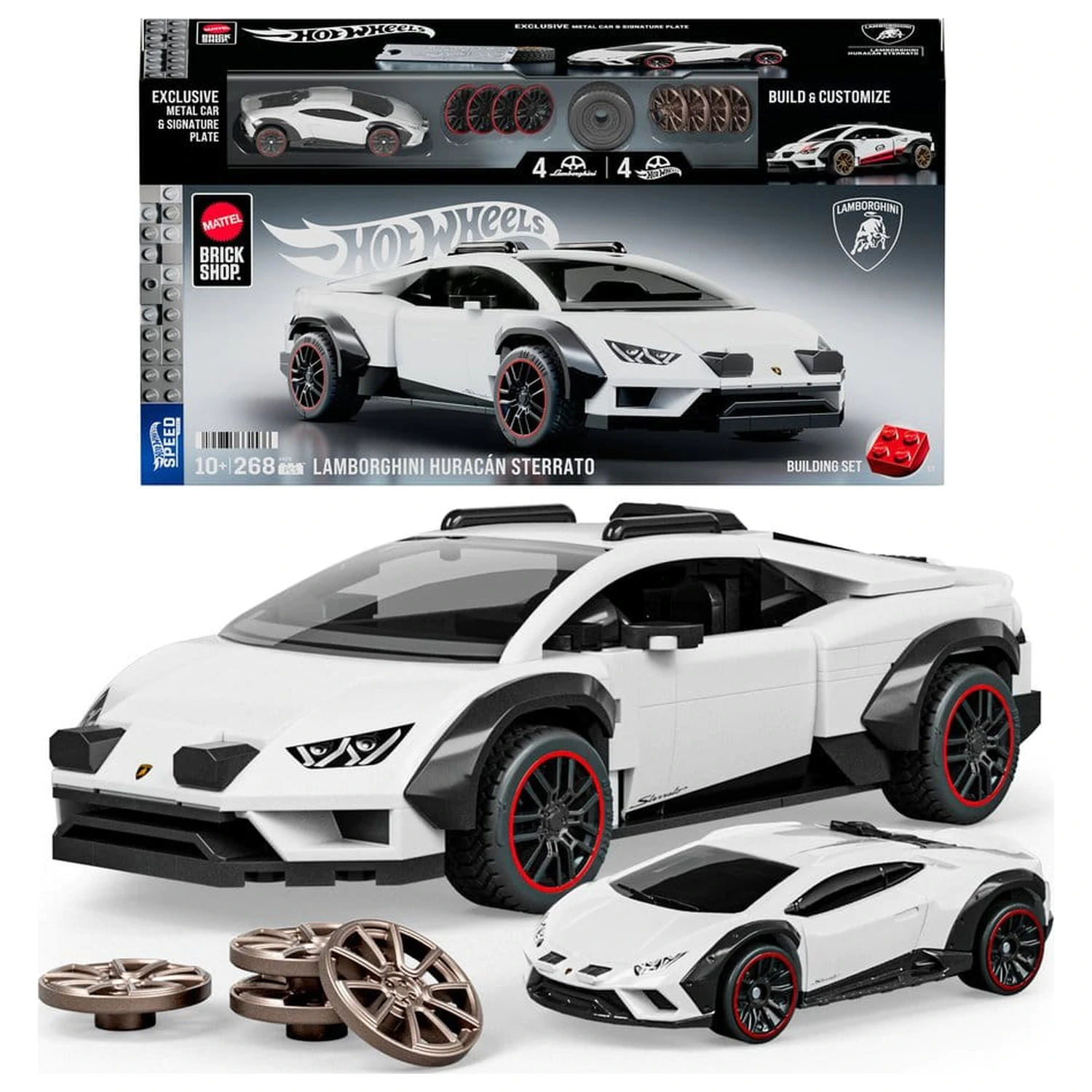 Hot Wheels Speed Mattel Brick Shop Stavebnice 1/32 Lamborghini Huracán Sterrato fotografii produktu