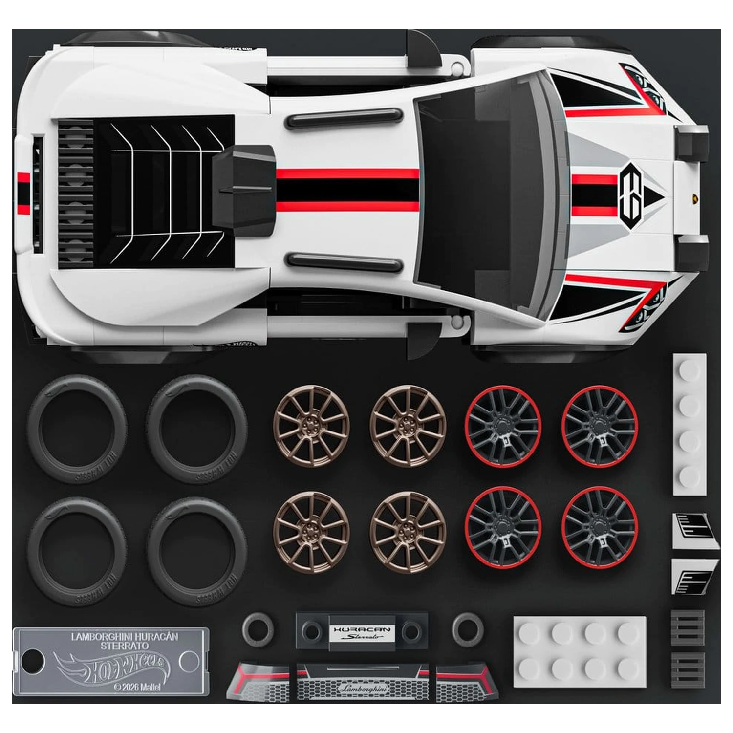 Hot Wheels Speed Mattel Brick Shop Stavebnice 1/32 Lamborghini Huracán Sterrato fotografii produktu