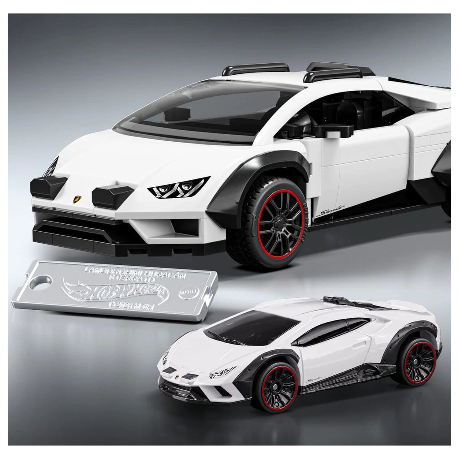 Hot Wheels Speed Mattel Brick Shop Stavebnice 1/32 Lamborghini Huracán Sterrato fotografii produktu
