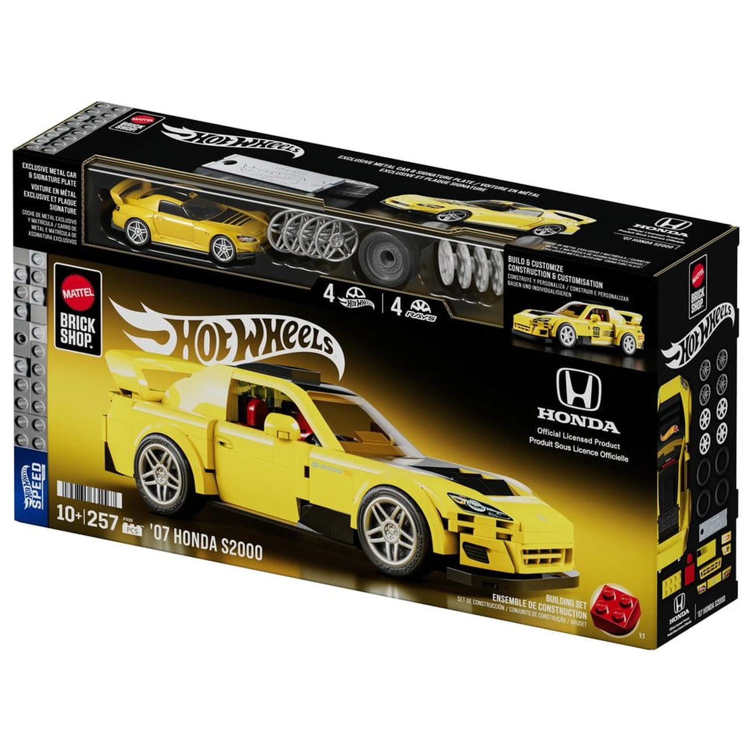Hot Wheels Speed Series Mattel Brick Shop Stavebnice 1/32 '07 Honda S2000 fotografii produktu