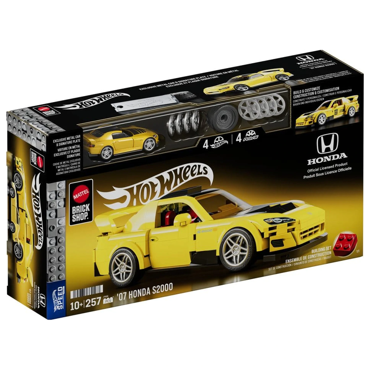 Hot Wheels Speed Series Mattel Brick Shop Stavebnice 1/32 '07 Honda S2000 fotografii produktu