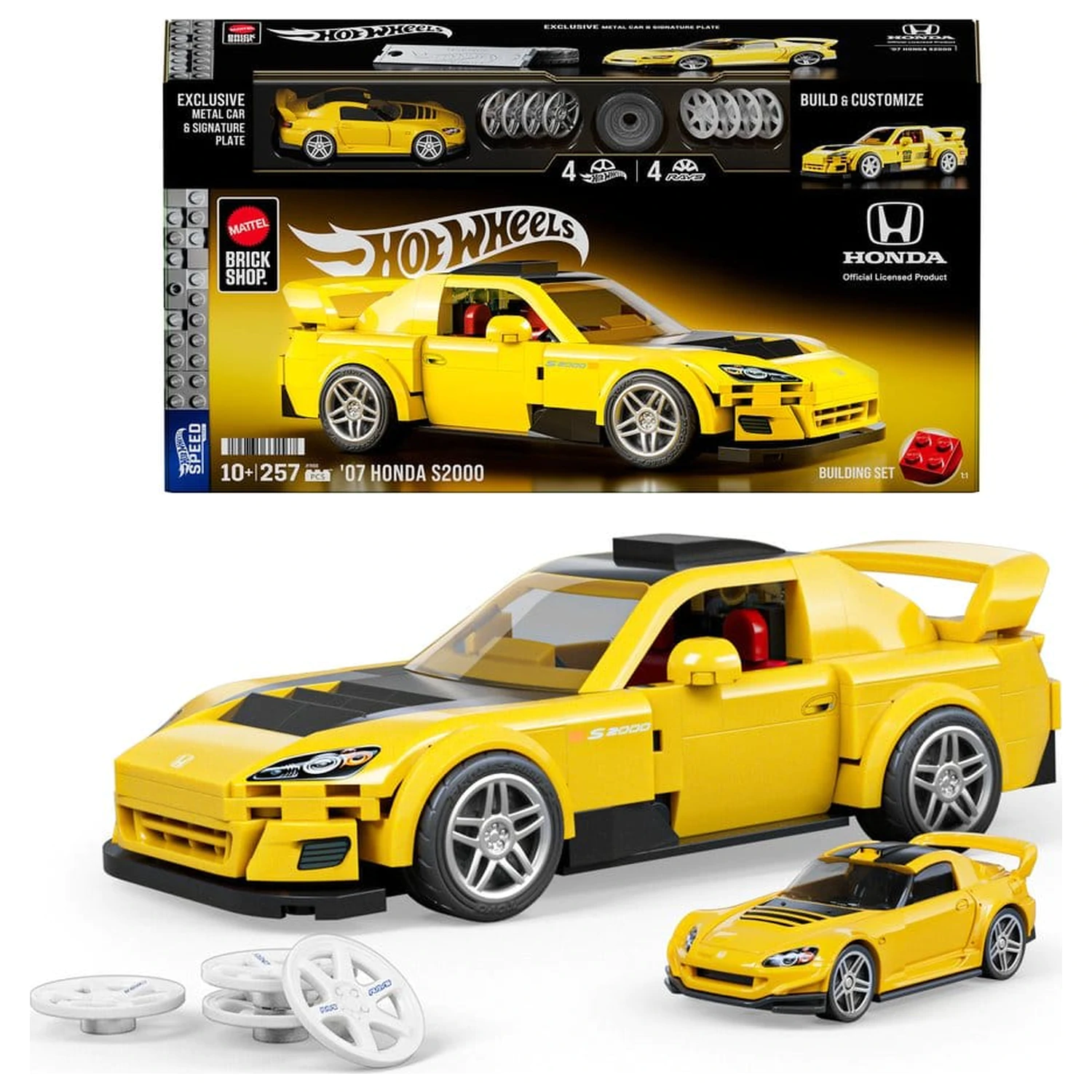 Hot Wheels Speed Series Mattel Brick Shop Stavebnice 1/32 '07 Honda S2000 fotografii produktu