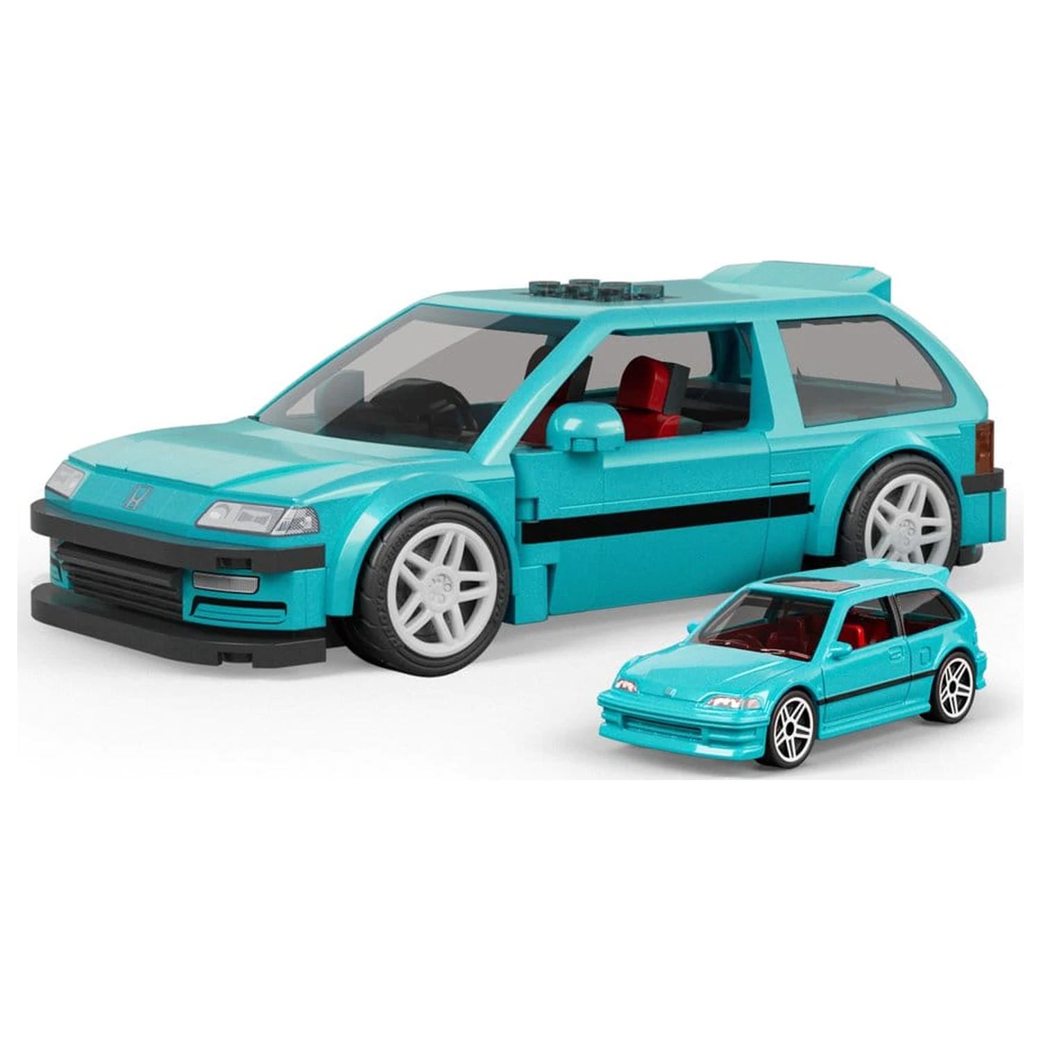 Hot Wheels Speed Series Mattel Brick Shop Stavebnice 1/32 Custom ’90 Honda Civic EF fotografii produktu