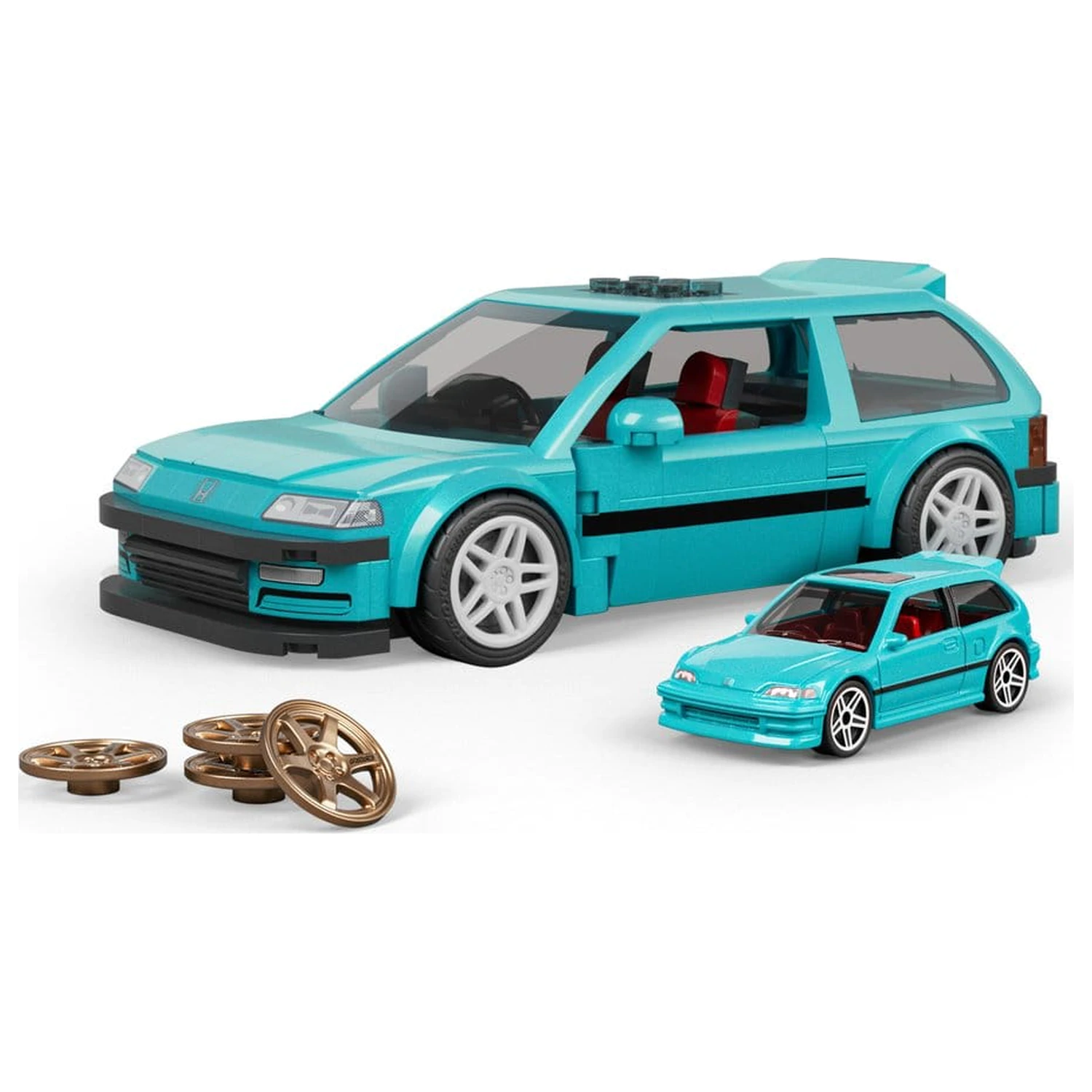 Hot Wheels Speed Series Mattel Brick Shop Stavebnice 1/32 Custom ’90 Honda Civic EF fotografii produktu