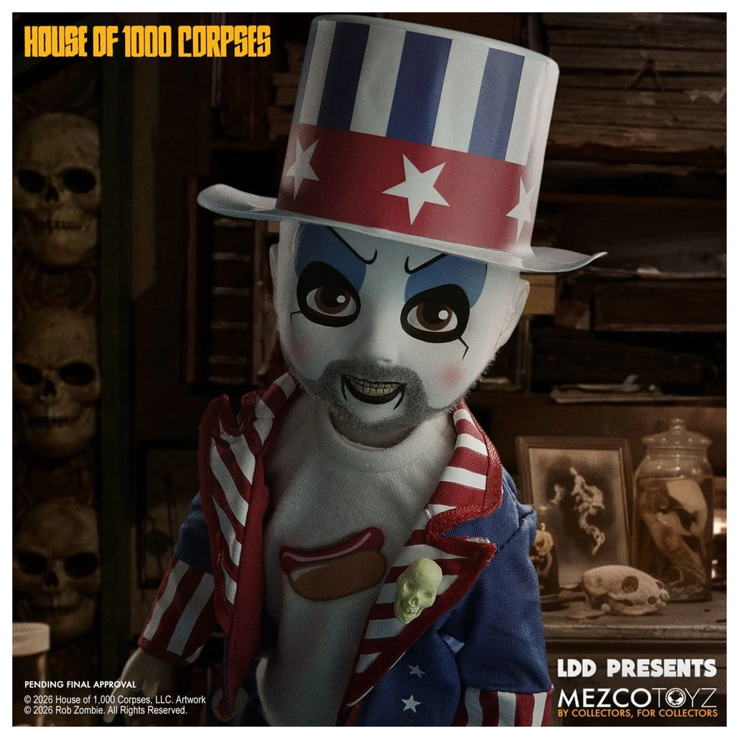 House of 1000 Corpses LDD Presents Doll Captain Spaulding 25 cm panenka fotografii produktu