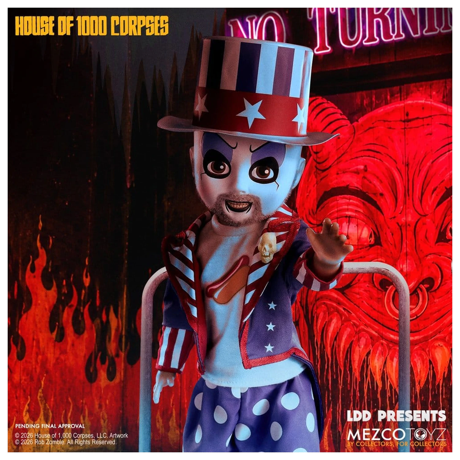 House of 1000 Corpses LDD Presents Doll Captain Spaulding 25 cm panenka fotografii produktu