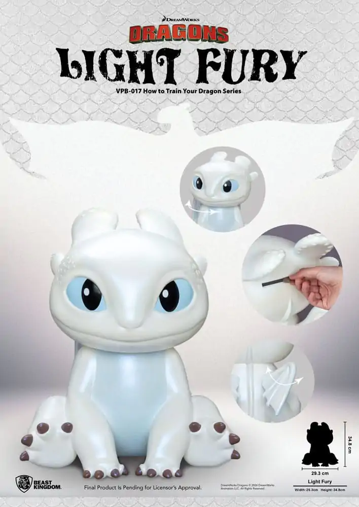 How to Train Your Dragon Funktional Figure Vinyl Light Fury 35 cm - Funkční figurka fotografii produktu