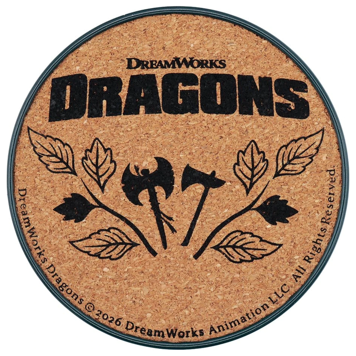 How to Train Your Dragon Coaster sada 4 kusů s potiskem Draka kovový fotografii produktu