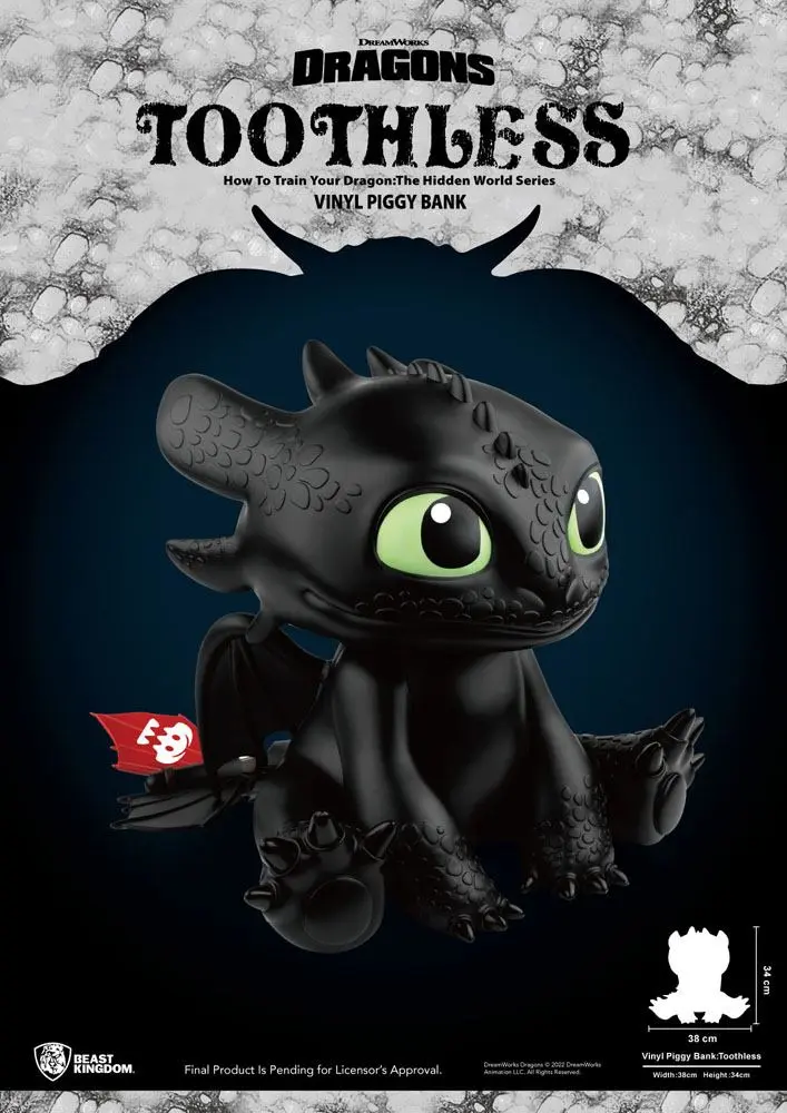 How To Train Your Dragon Piggy Vinyl Bank Toothless 30 cm - pokladnička fotografii produktu