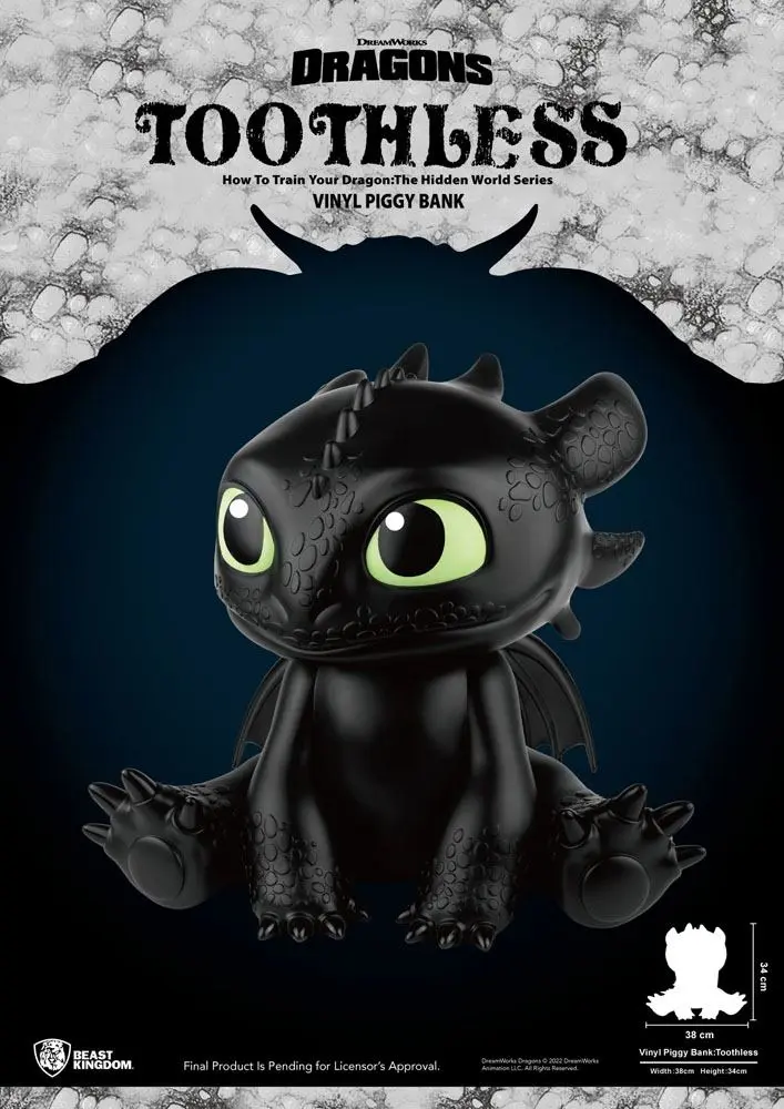 How To Train Your Dragon Piggy Vinyl Bank Toothless 30 cm - pokladnička fotografii produktu