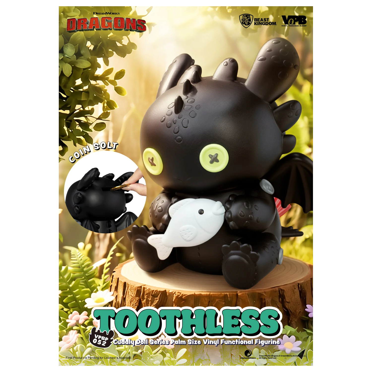 HOW TO TRAIN YOUR DRAGON Toothless Pokladnička Vinylová Figurka 11.7cm fotografii produktu
