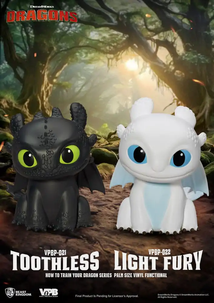 How To Train Your Dragon Prasátko Vinylová banka Light Fury 12 cm fotografii produktu