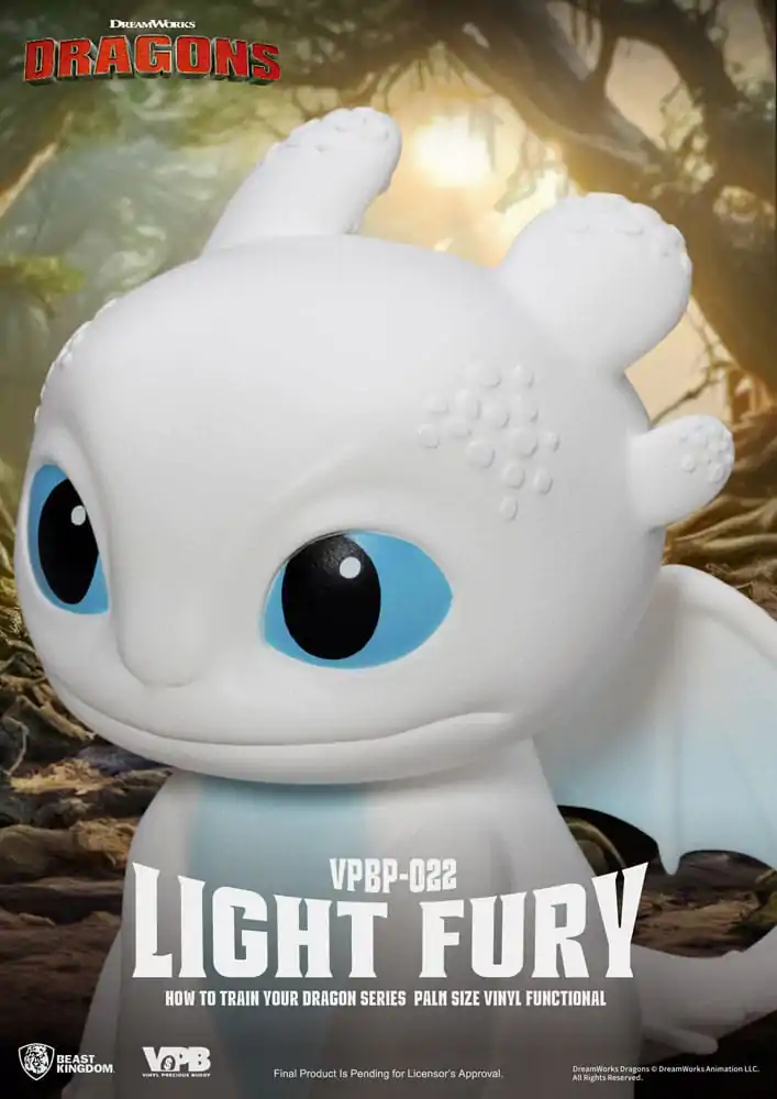 How To Train Your Dragon Prasátko Vinylová banka Light Fury 12 cm fotografii produktu