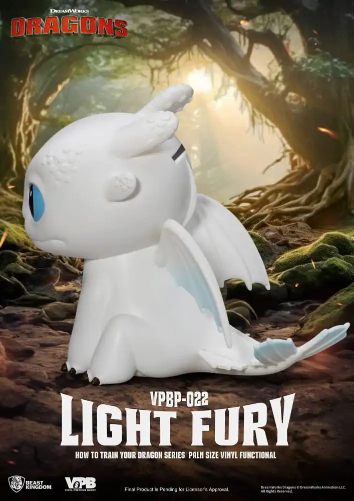 How To Train Your Dragon Prasátko Vinylová banka Light Fury 12 cm fotografii produktu