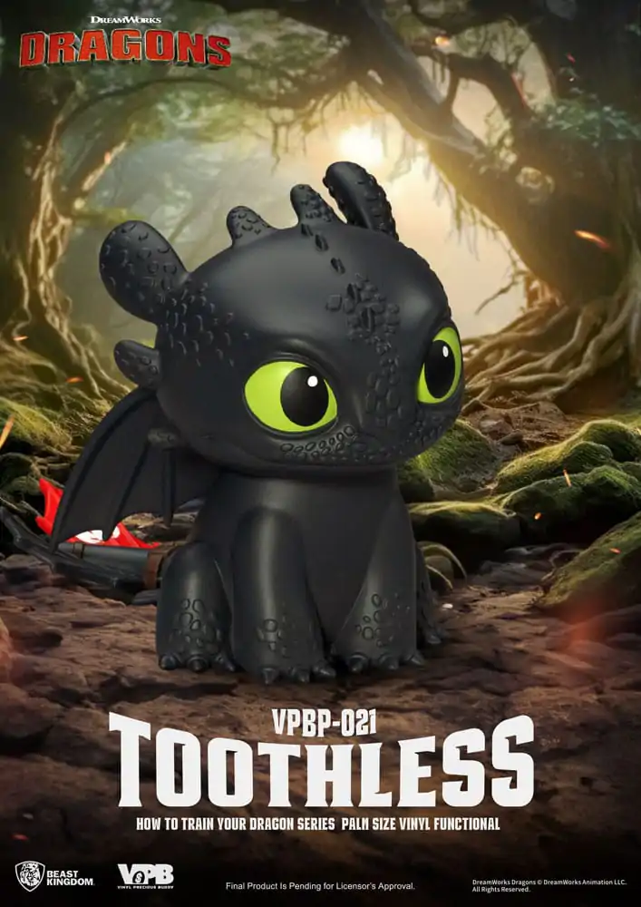 How to Train Your Dragon kasička vinyl banka Toothless 12 cm fotografii produktu