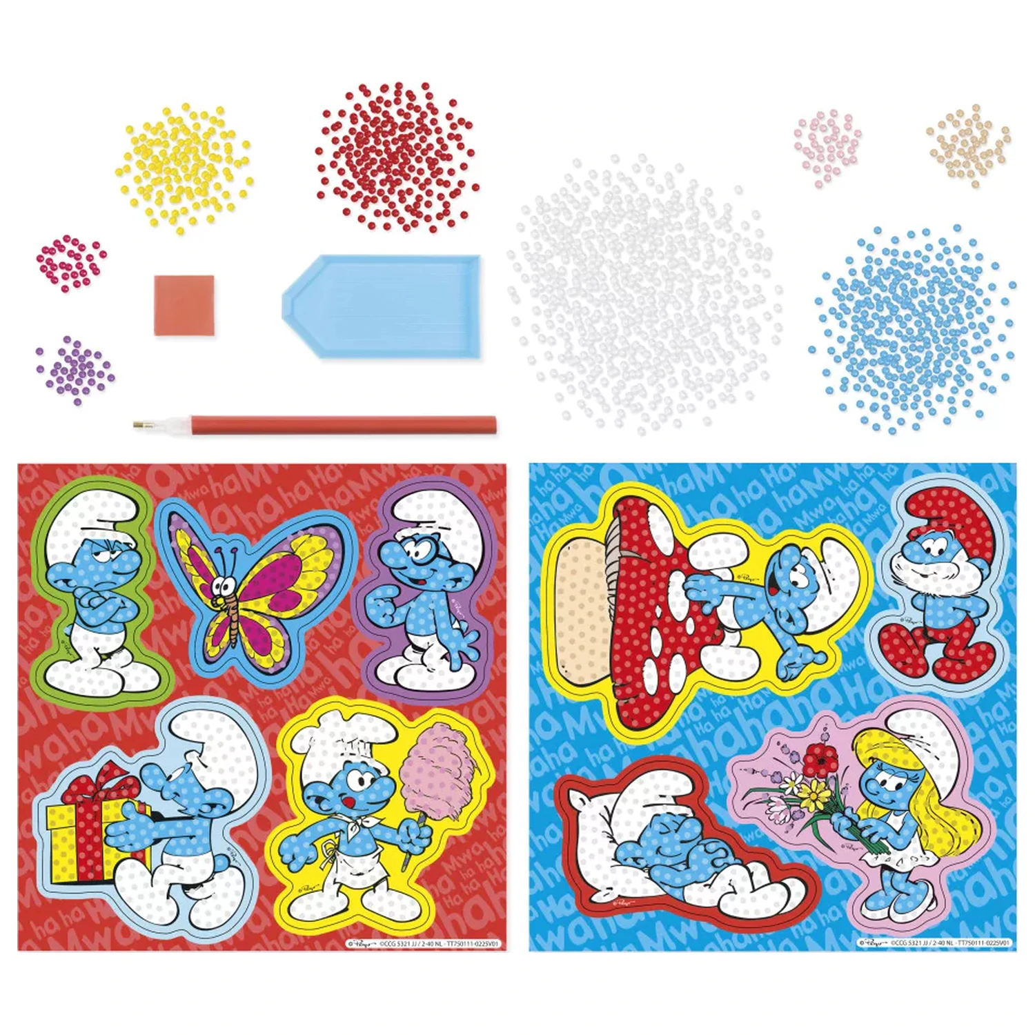 The Smurfs Happy Diamond Dotz Sticker, 9 kusů fotografii produktu