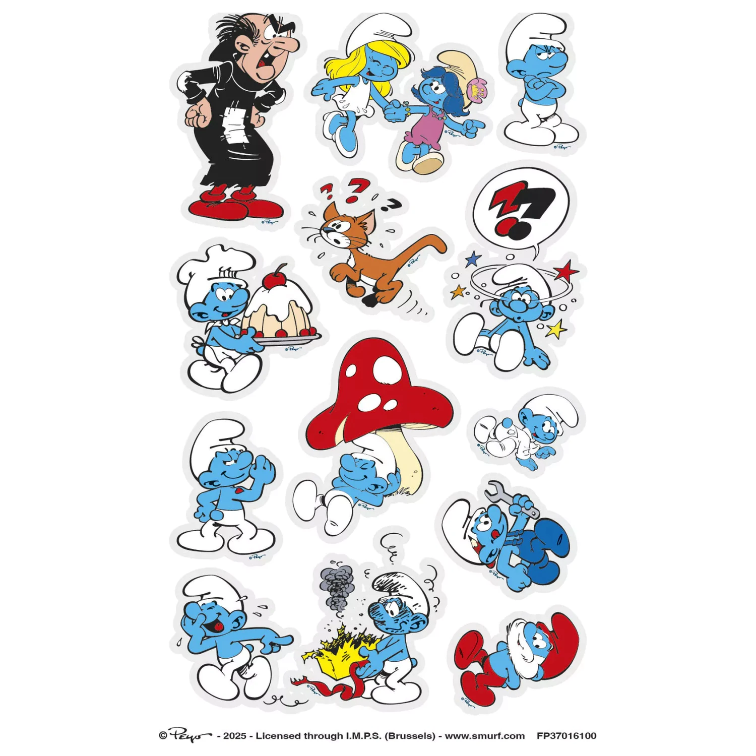 The Smurfs Laugh Tattoo 12dílný fotografii produktu