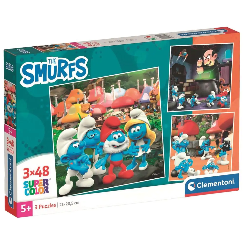 Šmoulové puzzle 3x48 dílků fotografii produktu