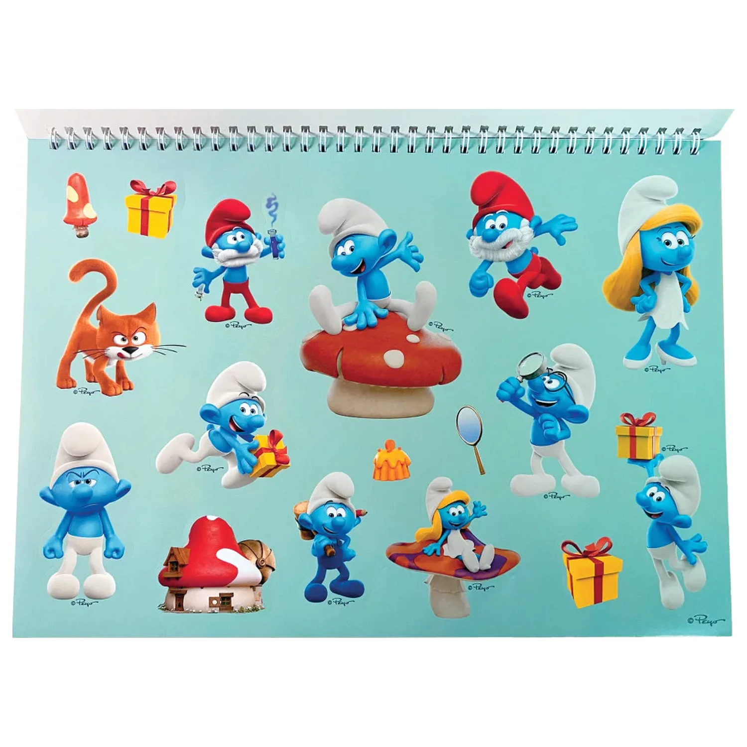 The Smurfs Village A/4 Spiralový skicák 40 stran se samolepkami fotografii produktu