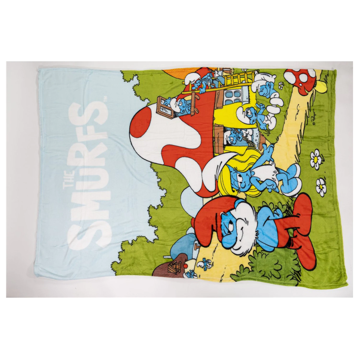 The Smurfs Village Life Flannel deka 110x150cm fotografii produktu