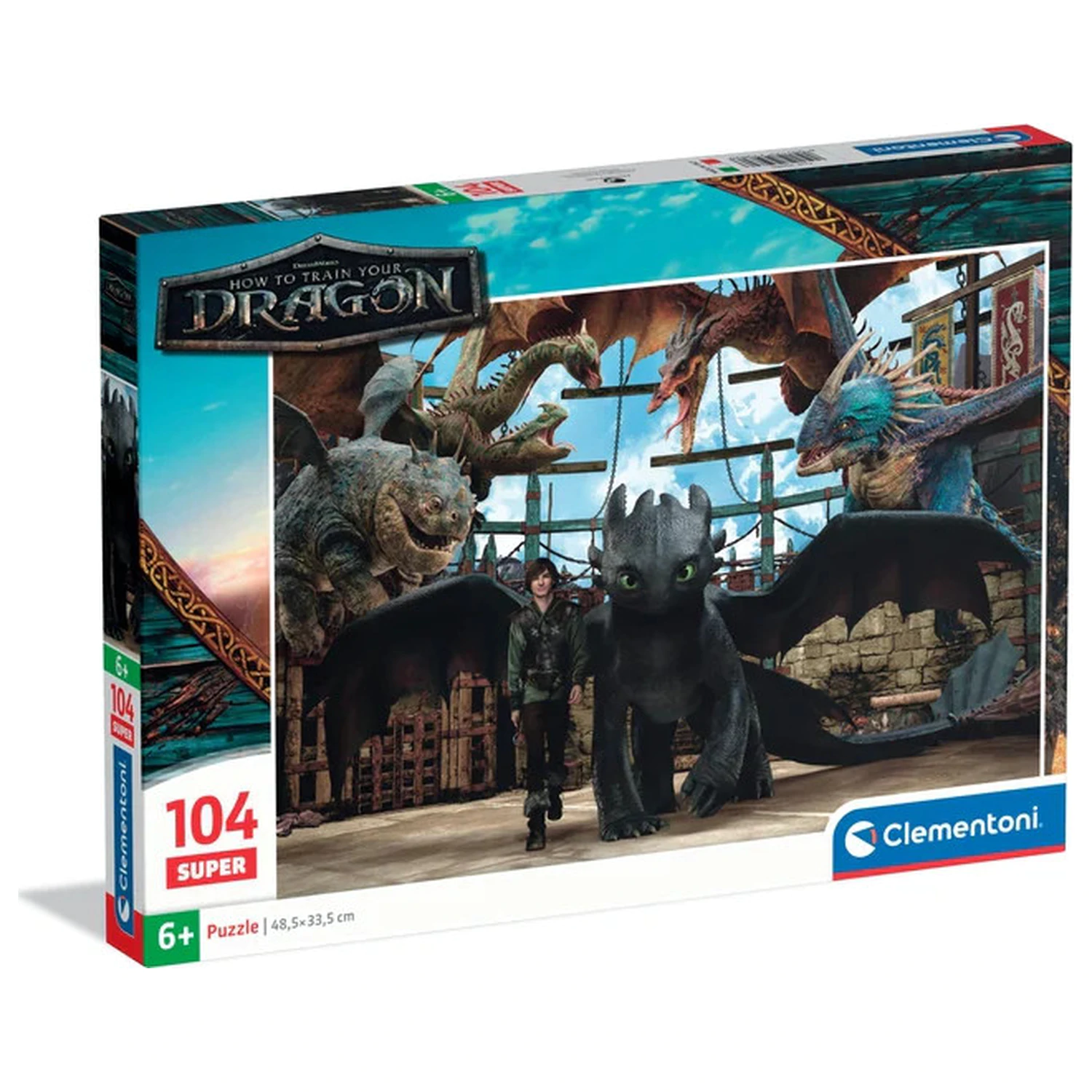 How to Train Your Dragon Arena 104dílné Super puzzle fotografii produktu