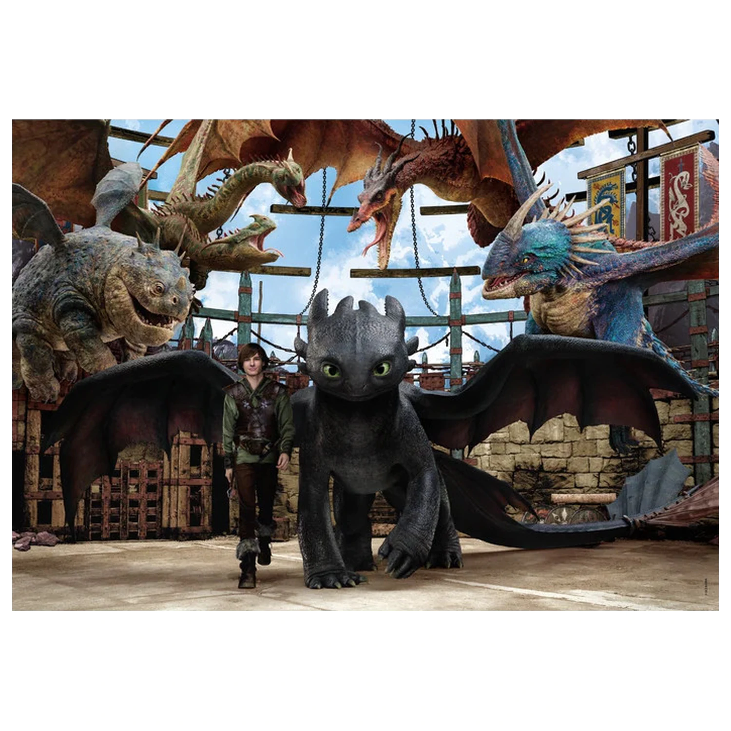 How to Train Your Dragon Arena 104dílné Super puzzle fotografii produktu